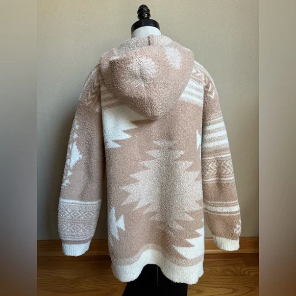 BAREFOOT DREAMS Cozy Chic Aztec Hoodie Cardigan - Picture 8 of 13